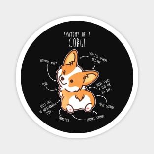 Corgi Red Dog Anatomy Magnet